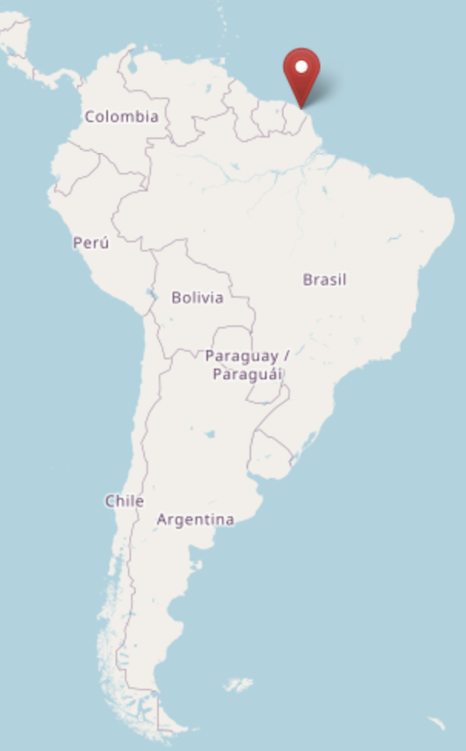 South America map